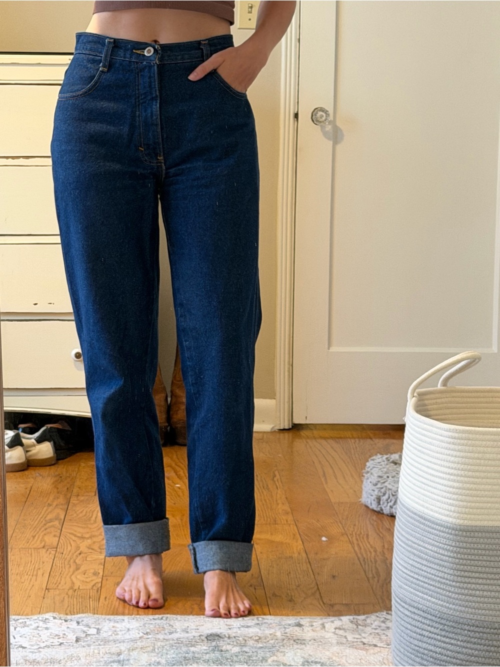 Vintage High Rise Nuovo Jeans Dark Wash